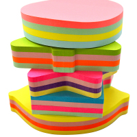 省力 160张4色可爱造型便利贴异形便签纸百事贴记事贴70*70mm 八瓣花形33024