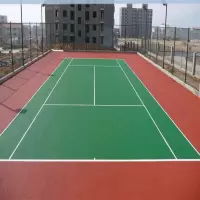 篮球 地垫 硅pu 厚度5mm 篮球场室内外篮球场施工运动场地面弹性 球场材料 含画线 含施工维护390元/平方