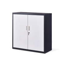 中伟文件柜办公矮柜钢制铁皮档案柜灰白套色925高对开