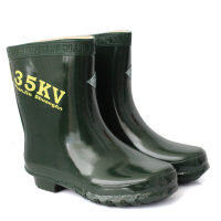 天津双安牌 35KV 电力绝缘靴安全高压绝缘靴