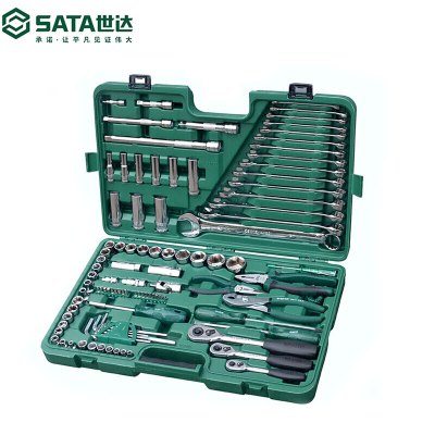 世达(SATA)100件6.3x10x12.5mm系列综合维修组套 套筒扳手组套工具套装 手动工具套装 09100 1套