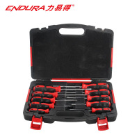 力易得(ENDURA)10件套橡塑柄螺丝批组套 磁性螺丝刀起子改锥 10PCS E1173