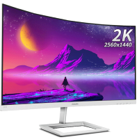 飞利浦新品 325E1CW显示器2K高清电脑显示屏电竞曲面屏幕PS4显示器32英寸便携显示屏壁挂