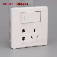 德力西 CD210一开五孔 开关插座面板HL86K2ZS（只）