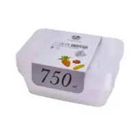 一次性加厚透明保鲜盒长方形快餐盒水果打包盒 750ml*25只