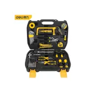 得力(deli) DL5964 多功能五金工具箱手动工具套装电工维修工具箱家用应急包30件