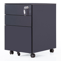 中伟钢制桌下柜挂劳柜三抽柜桌下抽屉柜文件柜资料柜深灰色侧拉