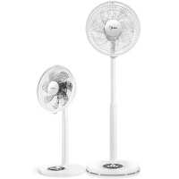 美的 台地扇FTSA30YD 3档风速 家用摇头升降台扇