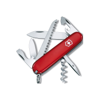 维氏(VICTORINOX)瑞士军刀 露营者91mm(13种功能) 户外多功能军刀折叠刀具 红色1.3613