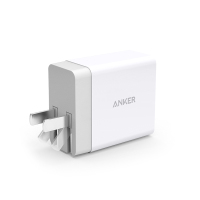 安克(Anker)双口USB充电器迷你手机充电头折叠设计PowerIQ快充技术2.4A平板iPad