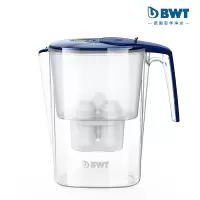 1.倍世(BWT)净水壶 滤水壶智镁系列 3.6 L 智能计量 午夜蓝 标配镁离子滤芯 过滤壶 1壶1芯