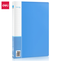 自营 新品 得力deli5301实用文件夹A4单强力夹插袋蓝色单只装