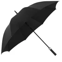 中锐智采 大码雨伞双人超大男士商务雨伞大号加固自动伞直杆长柄伞 黑色长杆直雨伞