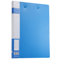 齐心 A605 A4文件夹/资料夹/双强力夹 蓝色 办公文具 单个装