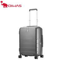 爱华仕(OIWAS)飞机轮拉杆箱6570 密码锁行李箱 商务出差旅行硬箱 20英寸炭灰色