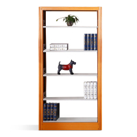 【一鹏】书架学校一列一组图书馆书店阅览室单面五层书架钢制资料架