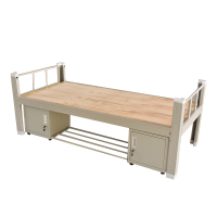 [一鹏]单人床1.2米宽钢制学生公寓床带下柜员工宿舍铁架床