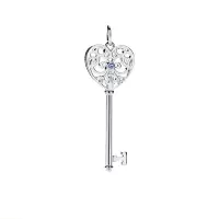 TIFFANY&CO.蒂芙尼女士925银Enchant Heart key秘密花园爱心钥匙项链