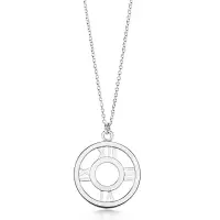 TIFFANY&CO.蒂芙尼女项链镂空圆形吊饰罗马数字S925