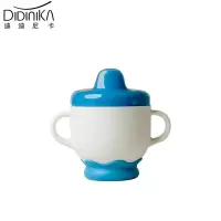 迪迪尼卡(Didinika)婴儿辅食水杯食品级硅胶吸嘴双儿杯把手防尘杯盖防止灰尘掉落