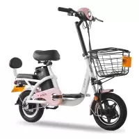 新日(Sunra)电动车 新国标小萝莉电动自行车 成人电瓶车 男女式中小型助力踏板车轻便迷你代步车 水月粉/珍珠白