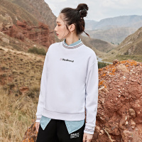 361°女装新款套头卫衣圆领宽松微绒舒适户外运动服女