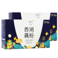 艺福堂 西湖藕粉 杭州特产300g 天然纯手工(桂花莲子)300g/盒*2盒[新鲜的].