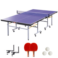 自营 新品 红双喜T2023单折式带轮款 乒乓球台