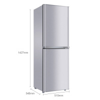 康佳(KONKA)170升 双门小型电冰箱 金属面板 静音 家用两门 寝室用电冰箱 BCD-170TA(银色)