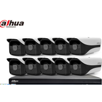 大华(dahua)摄像机监控设备套装600万网络高清监控摄像头套装硬盘录像机 带POE供电 10路套餐 不带硬盘