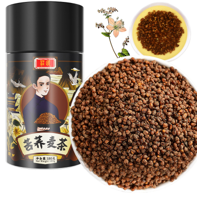 庄民 黑苦荞麦茶180g/罐 全胚芽大颗粒 精选花草茶叶泡水