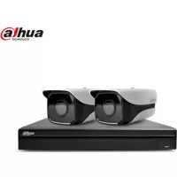 大华(dahua)2路400万星光级H.265编码监控设备套装 POE高清网络家用室外防水摄像头(2路带3TB硬盘)