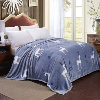 圣之澜 818-2 毛毯 超柔金貂绒毯180*200cm 礼盒装