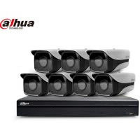 大华(dahua)400万POE监控设备套装数字摄像头H.265星光级高清红外夜视 免电源 免交换机 7路套餐 无硬盘
