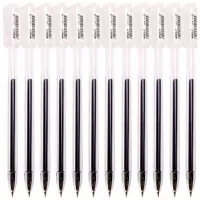 晨光(M&G)文具0.5mm黑色中性笔 简约办公签字笔 精英系列P07透明水笔 12支/盒AGP68709