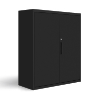 洛克菲勒黑色铁开门文件柜铁皮柜高1090宽900深400