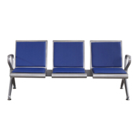[洛偃]机场椅公共连排椅医院候诊椅银行等待椅三人位加皮垫