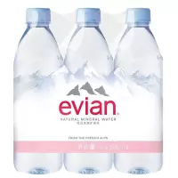 法国依云 天然矿泉水500ml*6瓶.