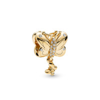 Pandora潘多拉 Shine闪耀金蝶串饰项链吊坠礼物 767899CZ 闪耀金蝶767899CZ可搭配手链项链