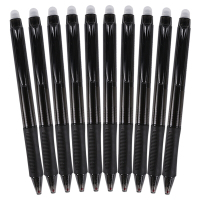 晨光(M&G)文具0.5mm黑色中性笔 按动签字笔 热可擦水笔 10支/盒AKPH3204