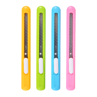 晨光文具多彩时尚美工刀9mm学生裁纸刀 办公裁剪工具 ASS91452 3把装 颜色随机 91452