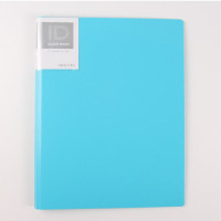 透明插页A3对折文件画册夹试卷夹8K资料册图纸夹插页袋 蓝色A3513