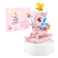 俐智(Loz)积木 音乐盒 微颗粒钻石积木 卡通动漫儿童拼装玩具积木儿童礼物玩具模型 9853/独角兽木马720PCS