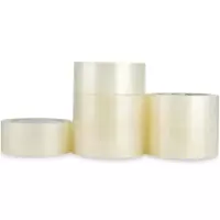 得力 透明封箱宽胶帶50um*45mm*100m 6卷/筒