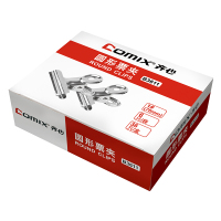 齐心 B3613 圆形票夹/铁票夹 3# 6只/袋