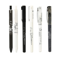 晨光史努比限定笔文具系列本子snoopy速干笔按动中性笔韩国ins风0.5mm黑学生办公签字笔H26 黑色系