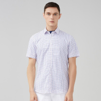 雅戈尔纯棉耐热衬衫男士衬衫男士衬衣男士短袖衬衫
