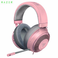 雷蛇(Razer)北海巨妖粉晶版 2019新款 清凉凝胶耳罩 游戏耳机 女生电竞耳机 粉色耳机