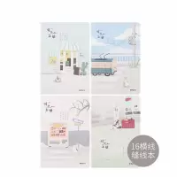 晨光1640 缝线本 36页 时光正好 学生笔记本 小清新 记事本 12本/混装F16365