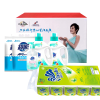 超能家庭洗护清洁套装+ 维达卷纸10卷/提(季度劳保物资日用品类)